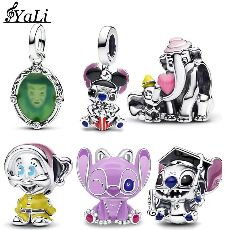 

Hot Sale 925 Silver Magic Mirror Pendant Suitable for Fashion Personality Unisex 925 Sterling Silver Bracelet DIY Birthday Gift
