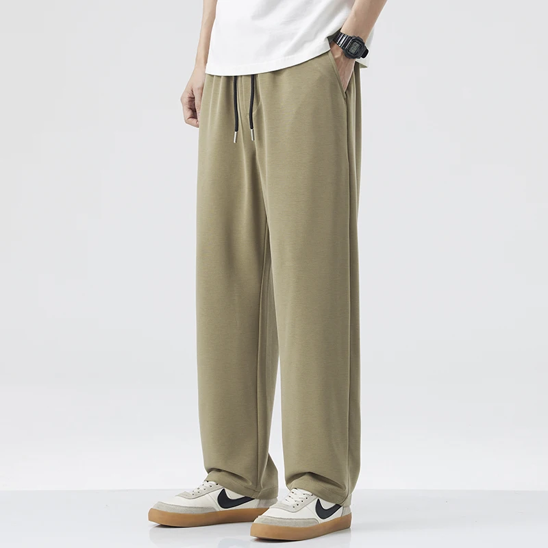 

Летние модальные легкие деловые повседневные брюки, мужские свободные маленькие прямые мужские брюки, японский повседневный контроль