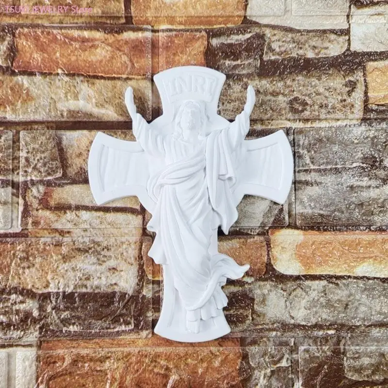 62KE Practical Silicone Christ Mould for Artistics and Soap Creation Crafting Ornament Heat Resistant Materials