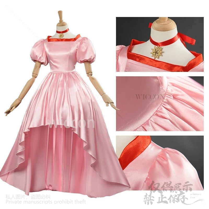 كارتون ساكورا تأثيري أنيمي الخوخ فستان دور اللعب أداء الأميرة لوليتا الباروكات زي هالوين حفلة عيد ميلاد مخصصة