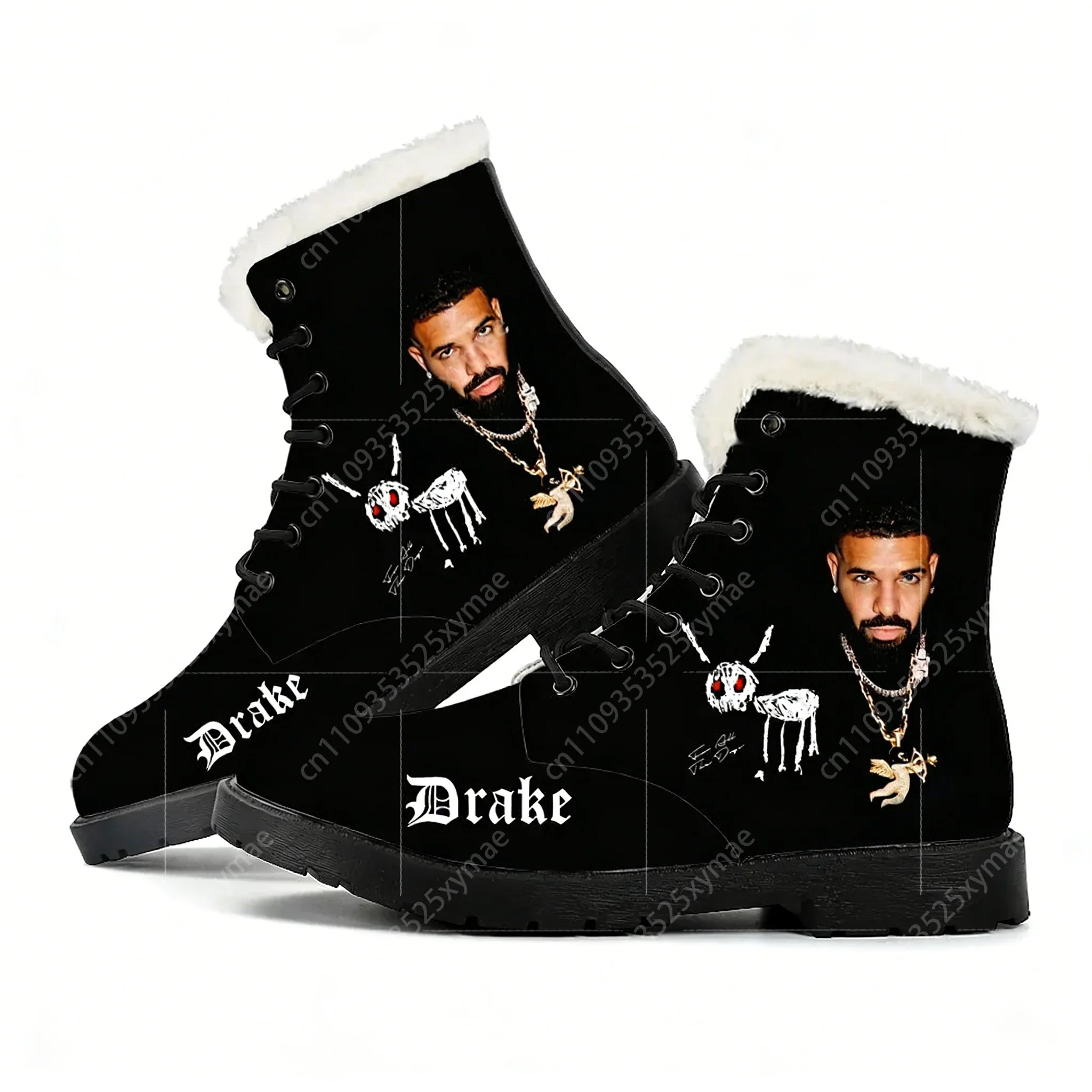 Drake Drizzy Rap Hip hop Music Singer Plush Boots Men Women Teenager Shoes Casual Boot Outdoor Lightweight High Quality Shoe