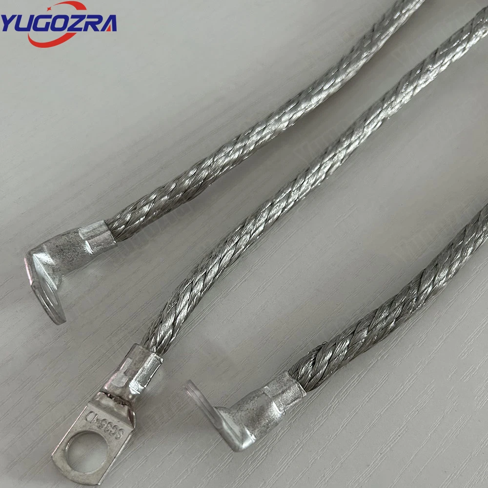

DIY Battery Cable Conductive Tinned Copper Strip With Plug Right Angle Terminal For Motorcycle/Car Customize Any Length