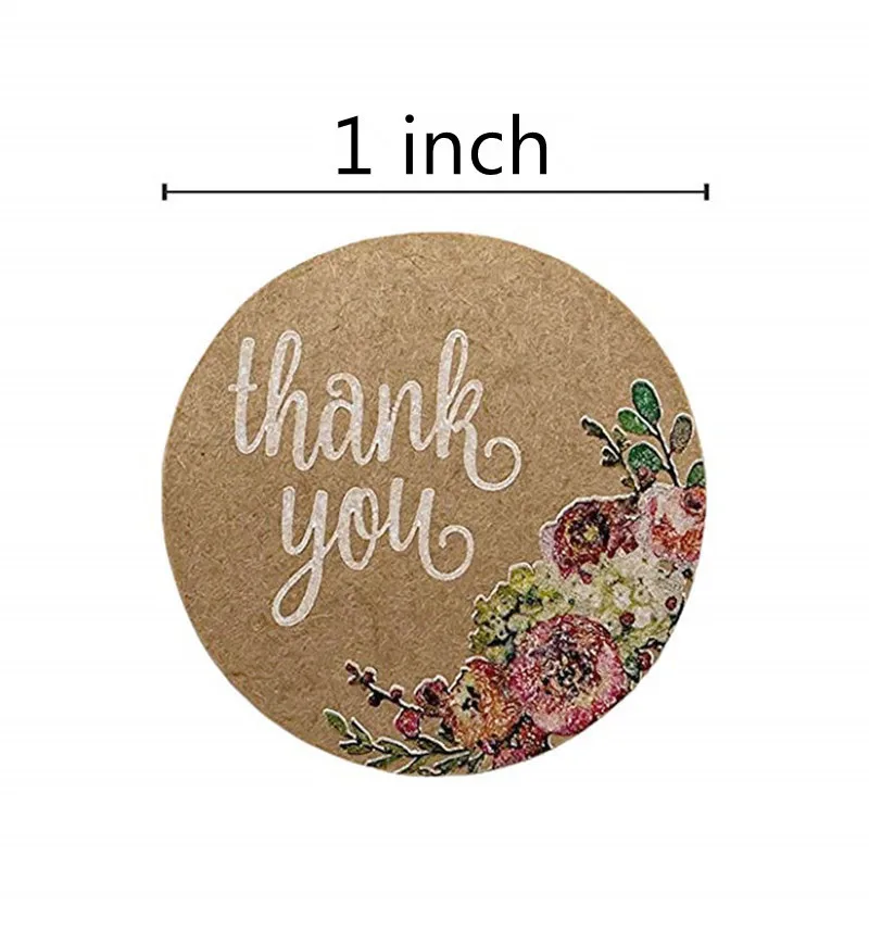 500 Stück mehrere Stile Kraft Gracias spanische Dankesetiketten Aufkleber handgemachte Scrapbooking Briefpapier Aufkleber – Detail 11