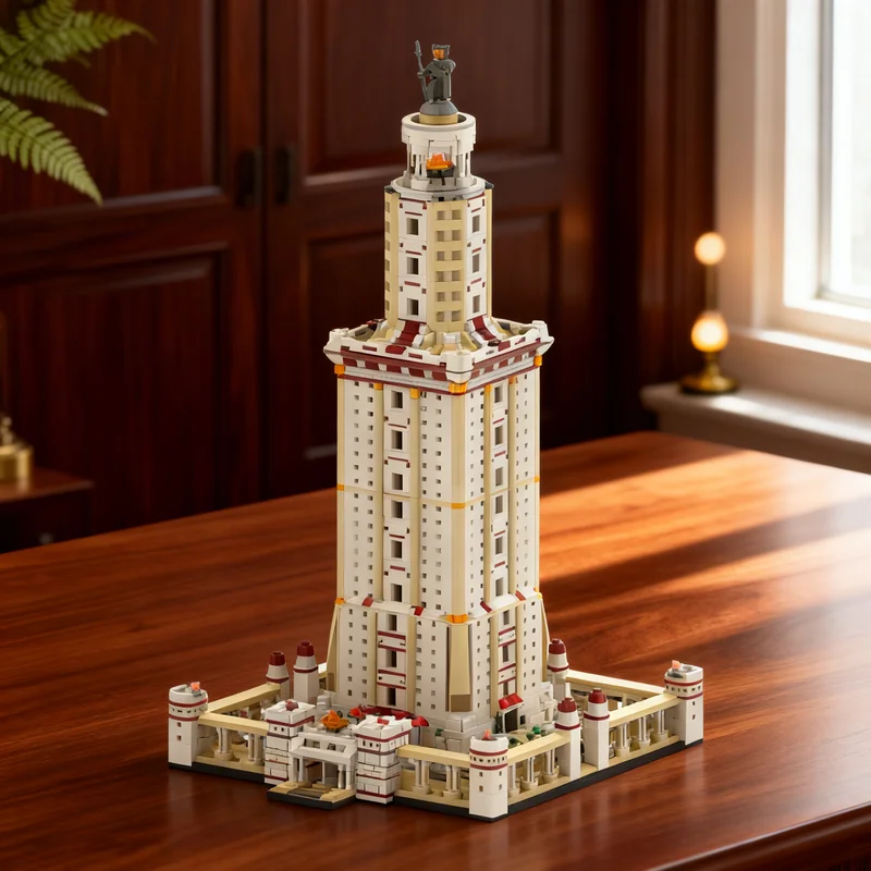 

4741pcs MOC Pharos Lighthouse Of Architecture Model Building Blocks Creative Display Gift Collectible Decor Kids Premium Adult