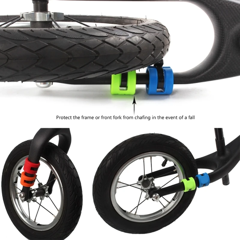 4Pcs Bicycles Chainstay Protector Bike Frame Protector Guard Pad Rubber Protections Rings Guard Chain Protector Sticker