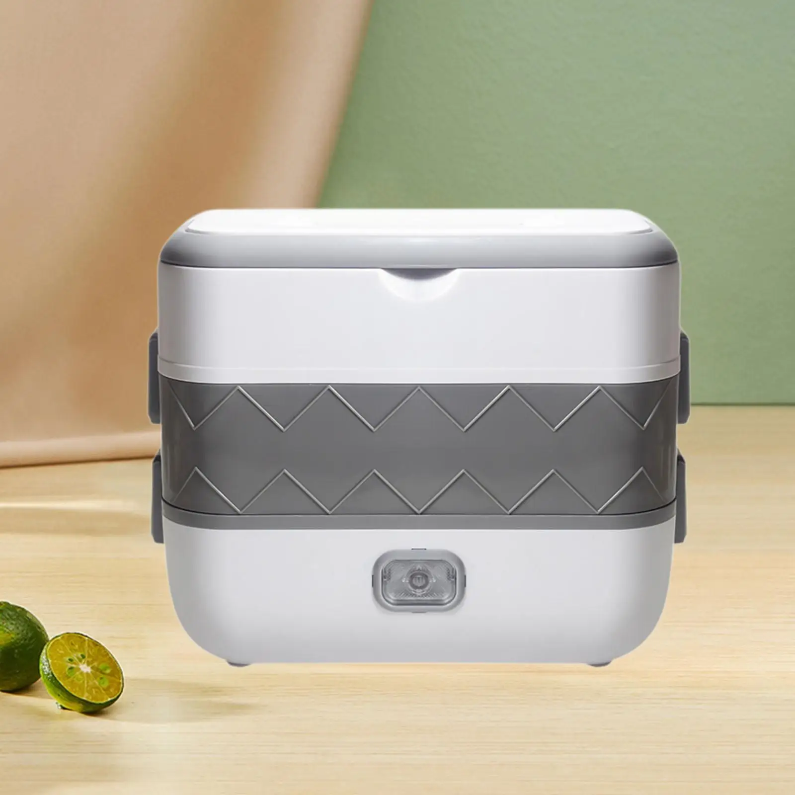 Electric Lunch Box EU Plug Personal Leakproof Electric Heating Lunch Box Double Layer Food Warmer for Home Truck Office Home Car