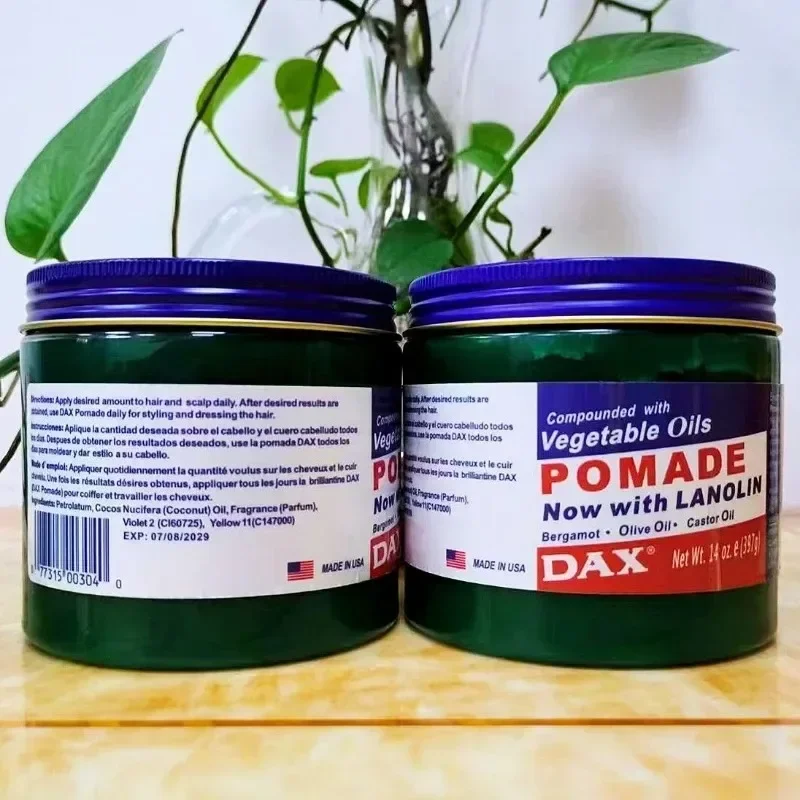 DAX Vegetable Oils Pomade Olive Castor Oil Hair Styling Treatment for Dry Brittle Curly Natural Hair Anti Breakage Moisturizing