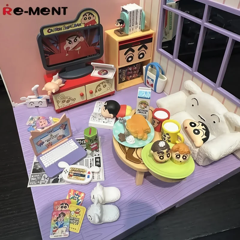 

Горячий Re-Ment Crayon Shin-Chan, игрушка для комнаты, экшн-фигурка, сборка, игрушки, детский сад, Тору Кадама, мультяшная периферийная игрушка, Рождественский подарок