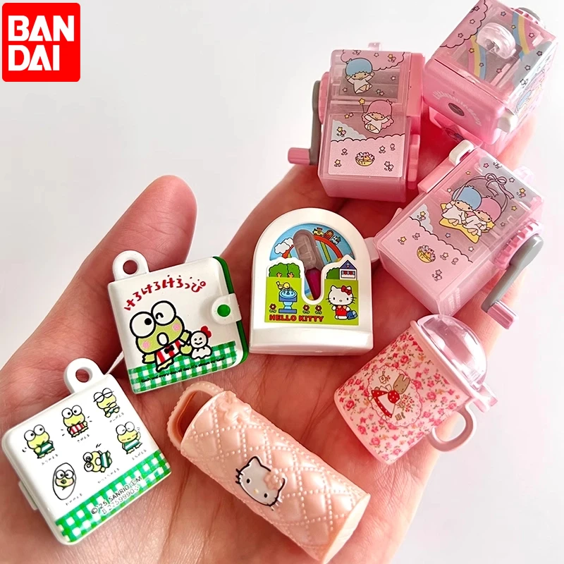 

Bandai Gashapon Sanrio Hello Kitty & Friends, милый мини-фигур, булавка в стиле ретро, Kawaii Series 2, брелок Charme Kuromi My Melody, мини-подарки