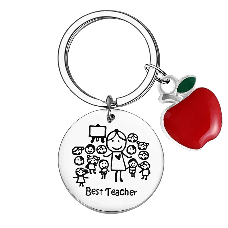 Charm Best Teacher Gifts Keychain Teacher Appreciation Gifts Key chain Keyring Holder