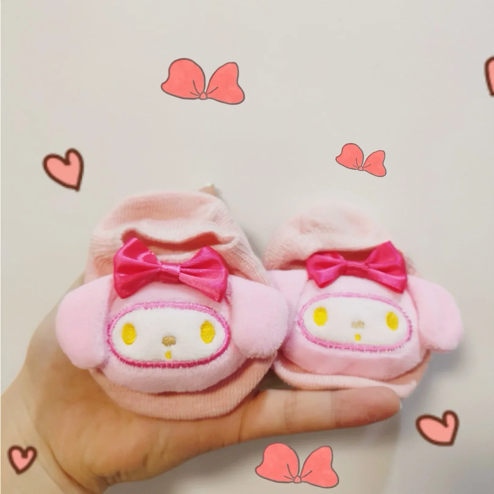 Kawaii Sanrio Anmie Baby Socks My Melody Hello Kitty Cartoon Doll Socks Newborn Baby Rubber Anti Slip Toddlers Sock Gift