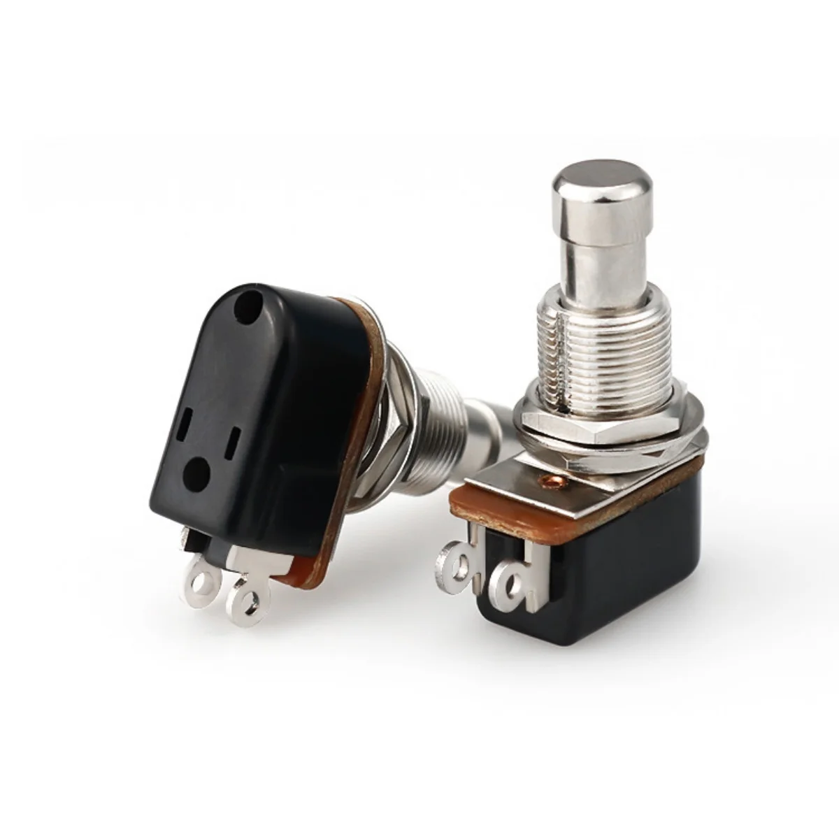 Miwayer 5/10Pcs SPST Momentary Foot Switch - 12mm Thread , 2 Pin Normally Open for DIY Guitar Effect Pedal Replacement