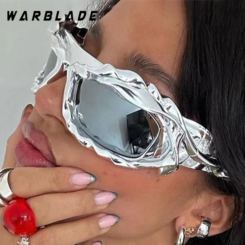 

Punk Rainbow Y2K Futuristic Hip-Hop Women's Sunglasses Brand Design Fashion Men Sunglass Outdoor Party Street Snap Eyewear UV400