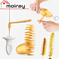 Spiral Potato Cutter Twisted Slice Potato Tower Whirlwind Potato Cut Diy Creative Fruit and Vegetable Spiral Slicer for Kitchens