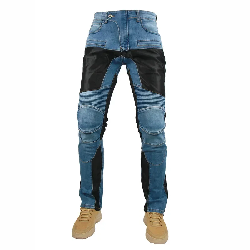 

Spring Summer Riding Collection Classic Denim PK718 PK719 PK720 Motorcycle Pants Motocicleta Elastic Fit Jeans 4 Gears Choice