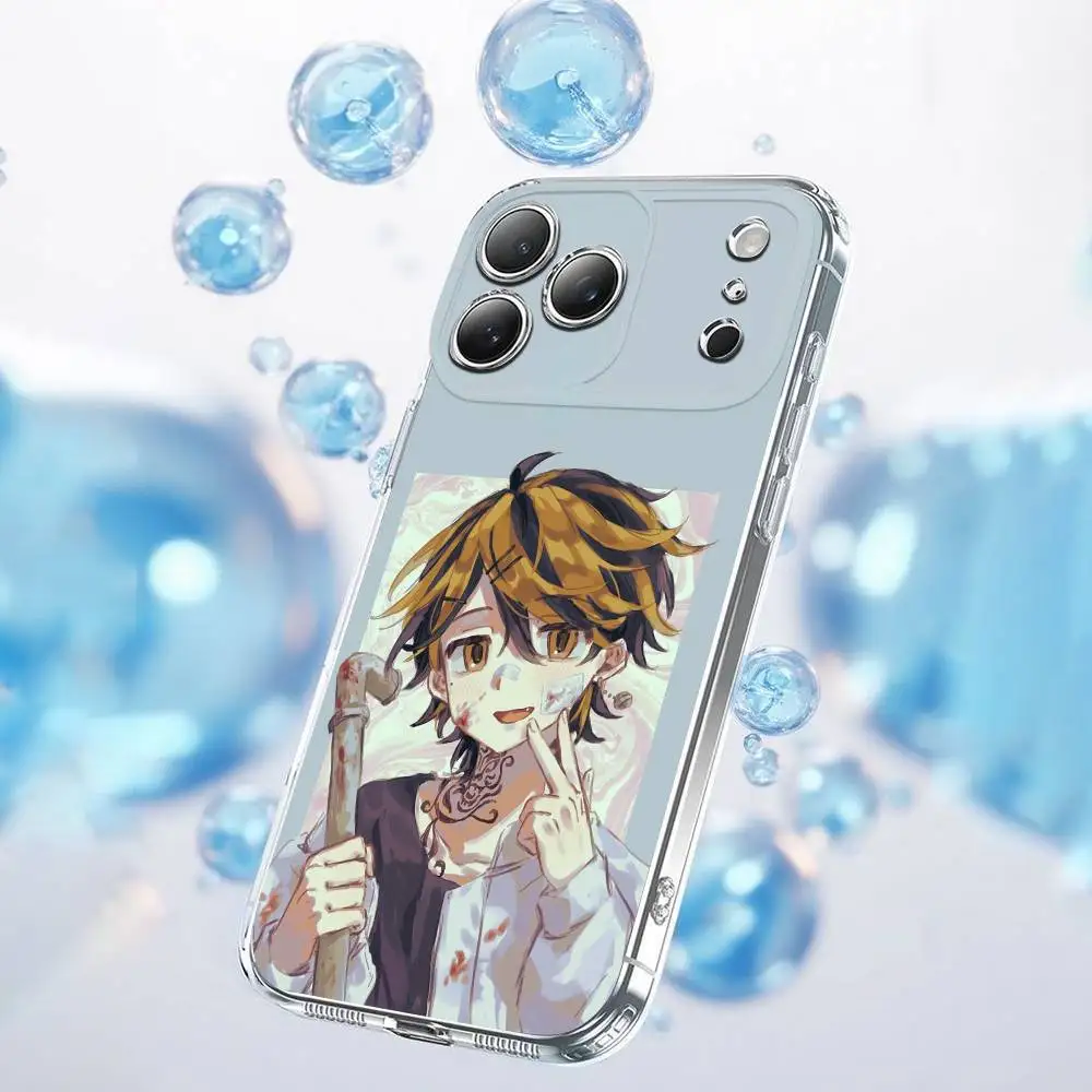 T-Tokyo r-revengers Kazutora Hanemiya coque de téléphone pour iPhone 15,16,11,14,13,17,12,Air,Mini,Plus,Pro,Max,Plus,E coque transparente