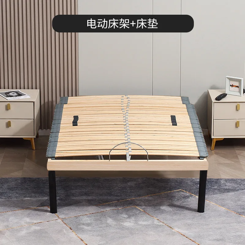 Multi-functional intelligent single bed electric bed solid wood rib frame can lift single functional bed European style for the