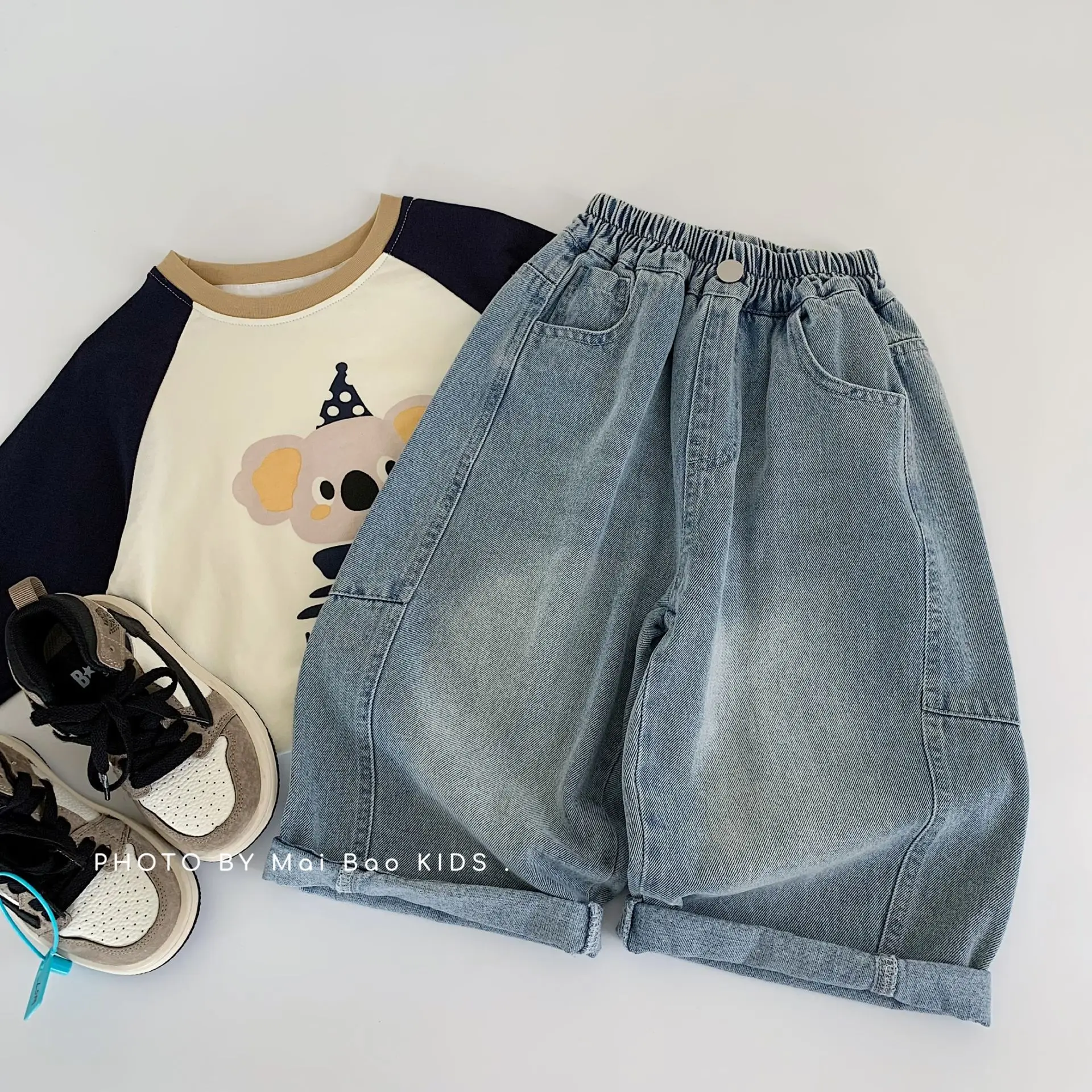 

Children's Pants 2025 Autumn New Boys' Style Jeans Versatile Children's Straight Pants Trousers