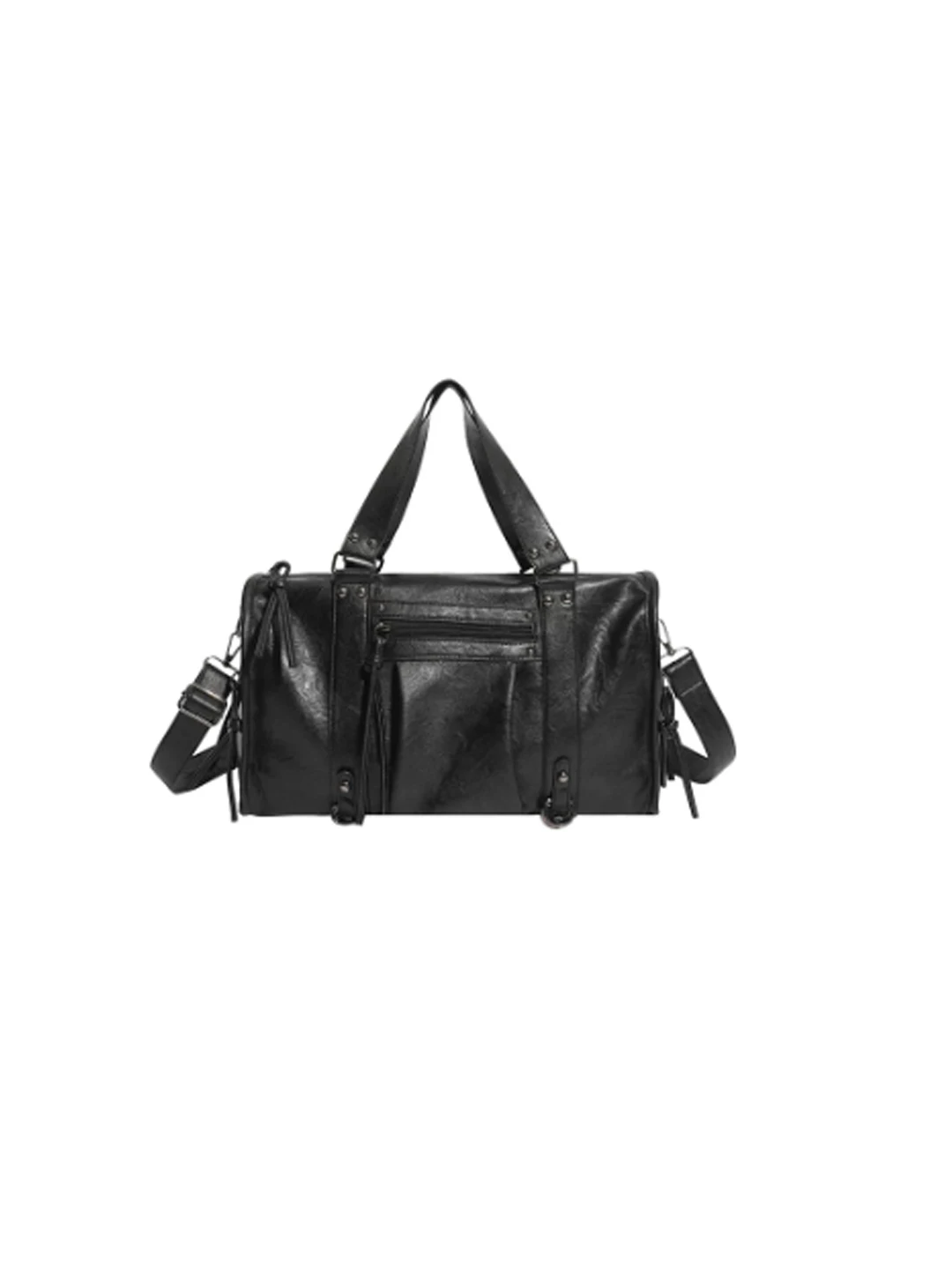 Stylish Harajuku Street Retro Tote Pillow Bag Motorcycle Trendy Unisex Crossbody Bag Single Shoulder Handbag for Youth Casual