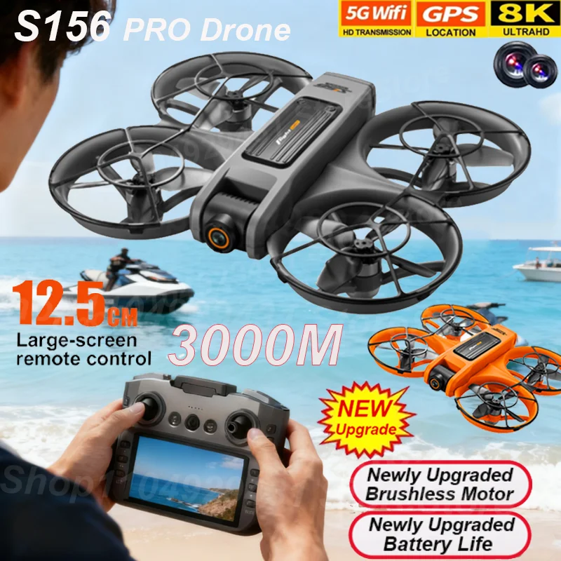 Newly Upgraded Original S156 PRO Drone 8K WIFI GPS Professional HD Aerial Photography RC Aircraft HD Dual Camera Quadcopter Toys