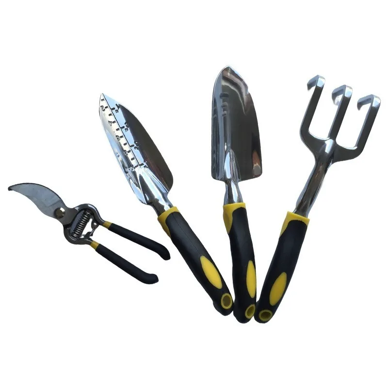 4Pcs Garden Tool Set, Pruning Shear Shovel Rake Fit For Home Garden Trimming