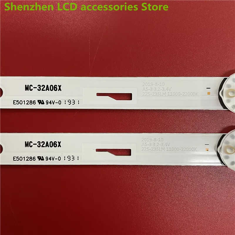 Tira de luces LED de iluminación trasera, accesorio para Ming CAI MC-32A3291 MS-T320-3030-08A. 908L 6LED 3V 575MM 100%