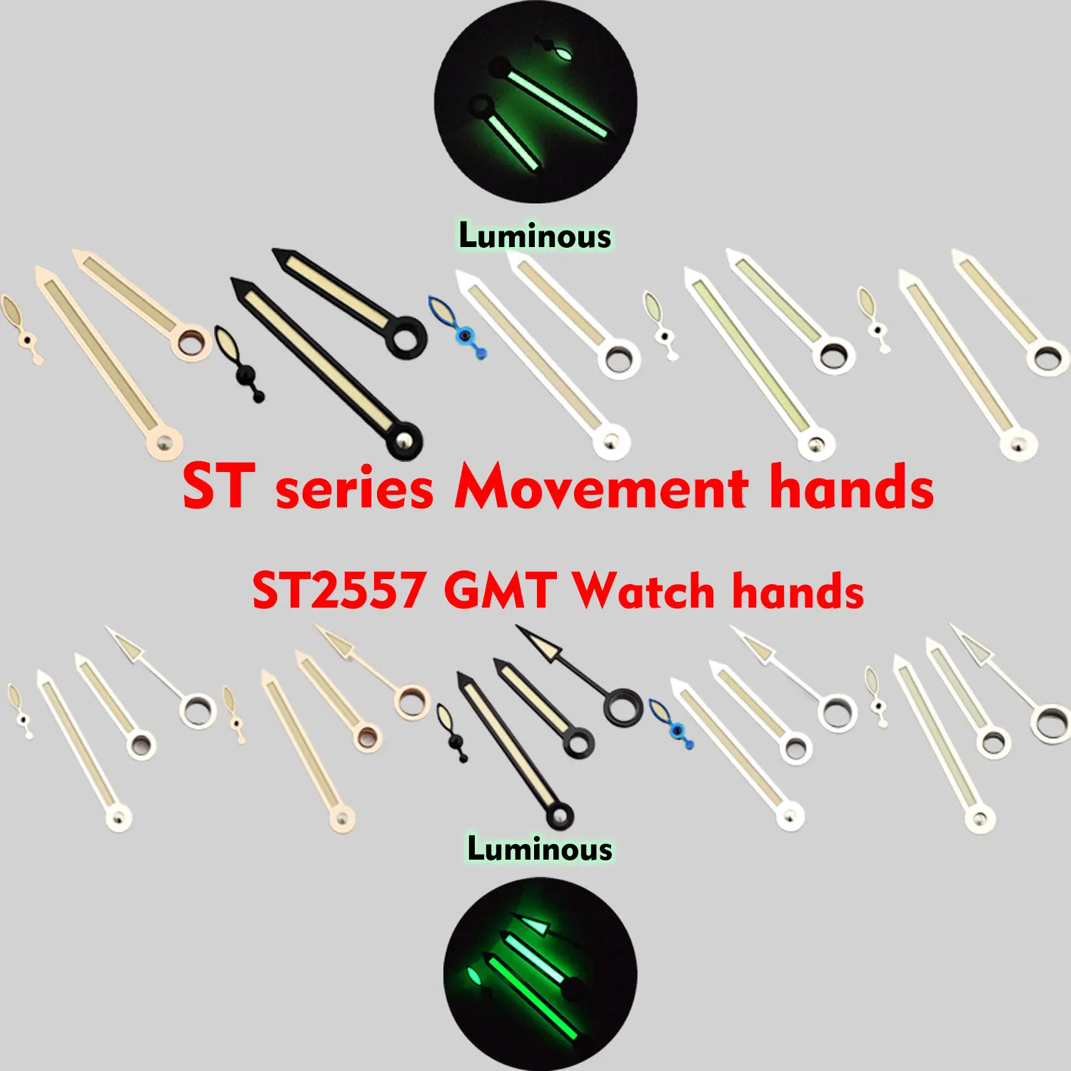 

Watch hands ST Series Movement Watch hands Luminous Suit for ST2557 GMT hands ST3600 hands ST36 hands ST2555 hands Watch parts