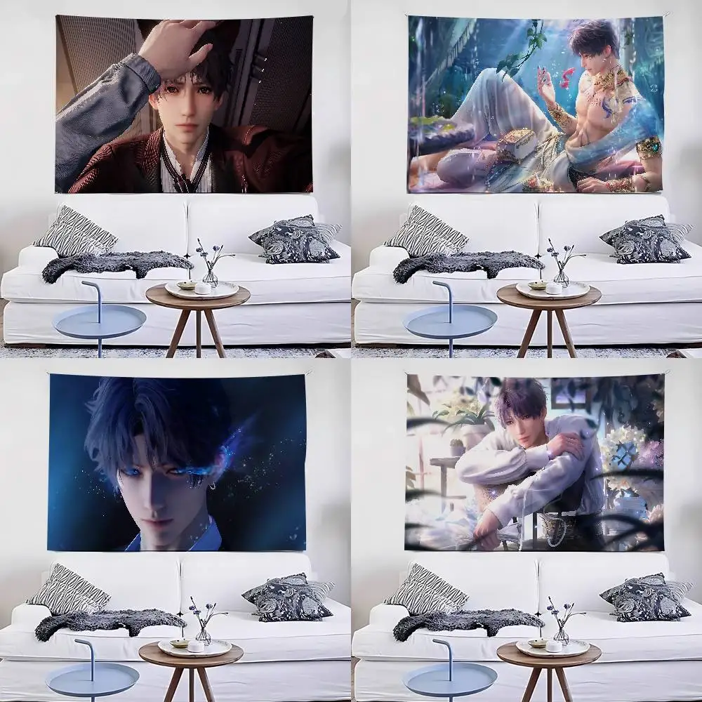 L-الحب والمساحة العميقة رافاييل نسيج الجدار الشنق نسيج آرت ديكو نمط بطانية الستار غرفة نوم المنزل غرفة المعيشة الديكور