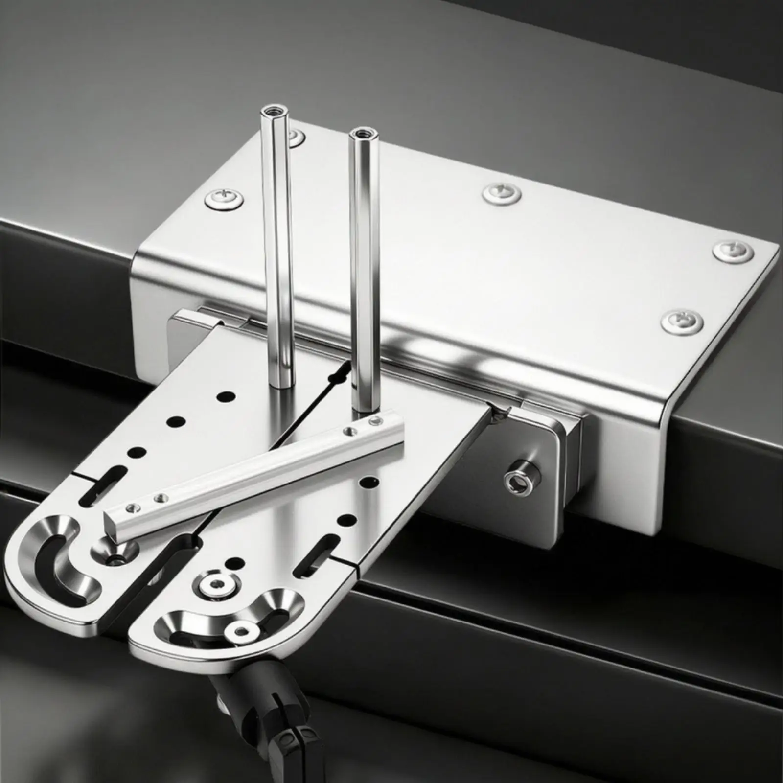 304 Stainless Steel Workbench Vise with Aluminum Crossbar and Hex Keys for Jewelry Making Workshop Fixture