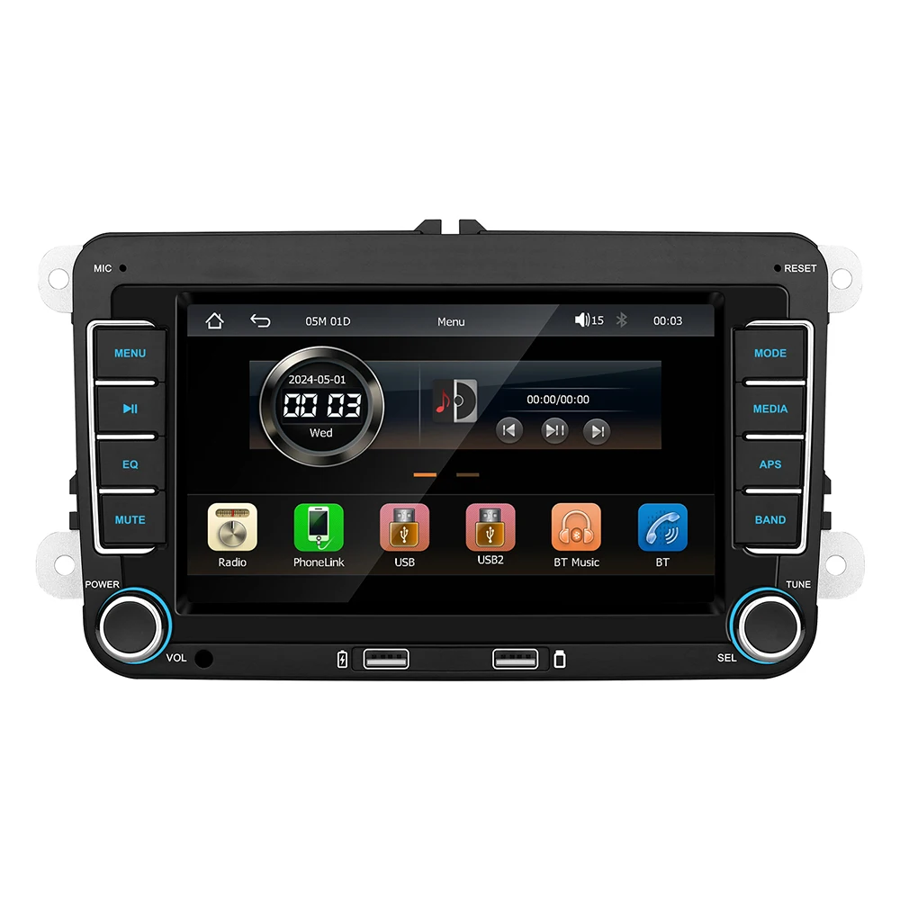 7 "2 Din HD Auto Media Video RDS Airplay Autoradio CarPlay Android Auto Stereo Audio Voor Volkswagen/Seat/Skoda/Passat/Golf/Polo