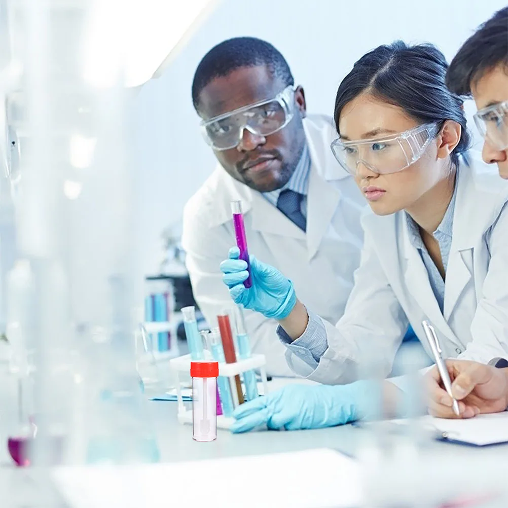 12pcs Stool Sampling Tubes Disposable Plastic Specimen Containers Lid for Medical Test Sample Storage Collection Kit