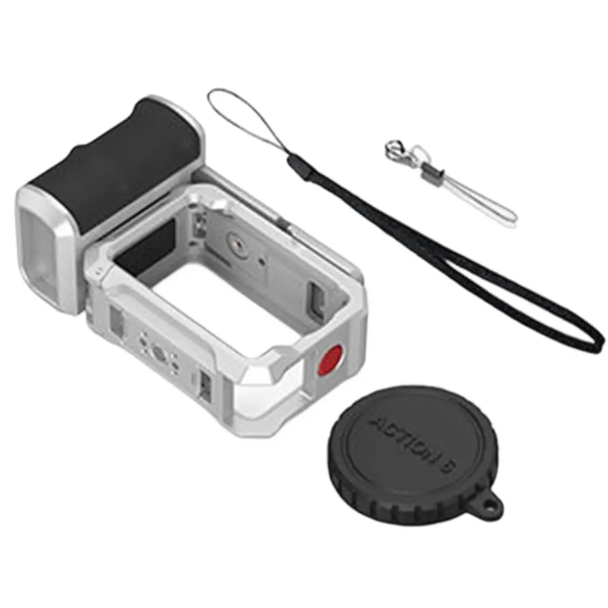 【Camera Accessories】 Camera Grip Holder Metal Cage for Action 6 Accessories Shutter Button Extension Photography Handle Sliver