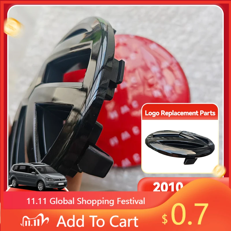 

For Volkswagen VW Interior Stickers Lamp Hoods 2pcs Replacement Front and Rear part 135mm Front Emblem +130mm Rear Trunk for Cad