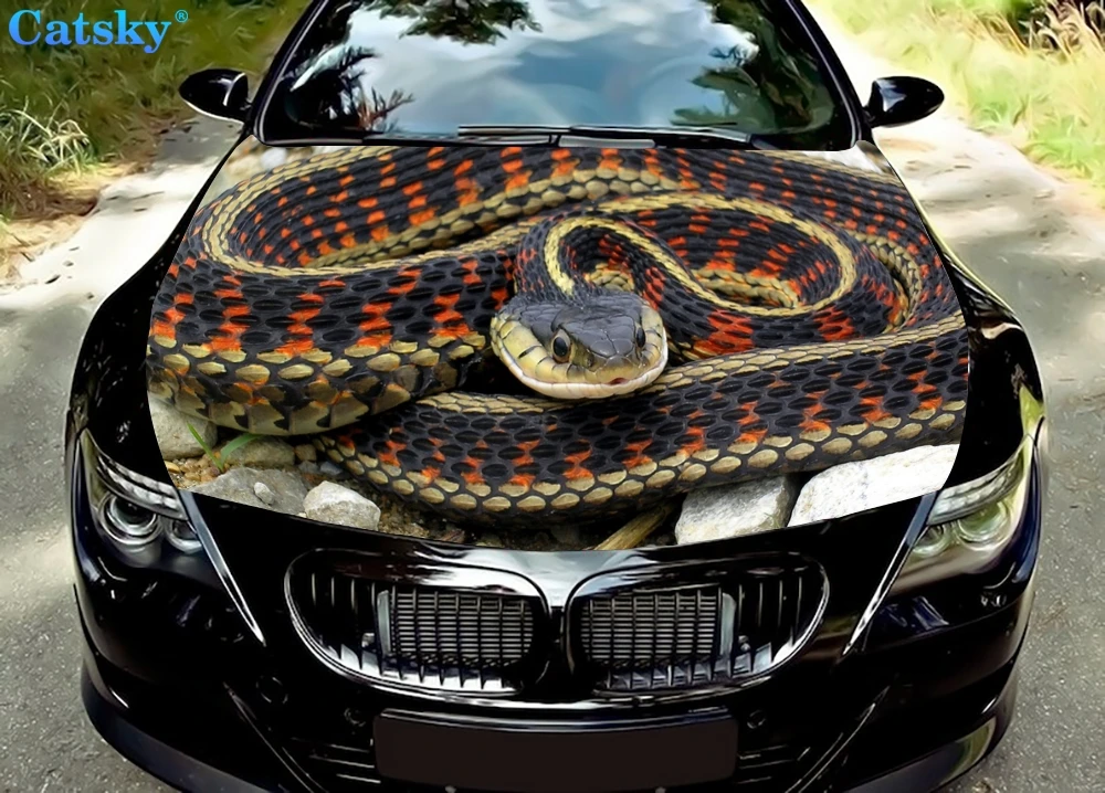 

snake animal Tanjirou Car Hood Decal Vinyl Sticker Graphic Wrap Decal Graphic Hood Decal for Most Vehicles Custom Graphic