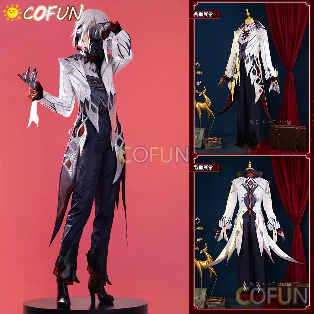 COFUN Genshin Impact Arlecchino The Knave Cosplay Costume Full Set Wig Uniform Eleven Fatui Harbingers Outfit Halloween