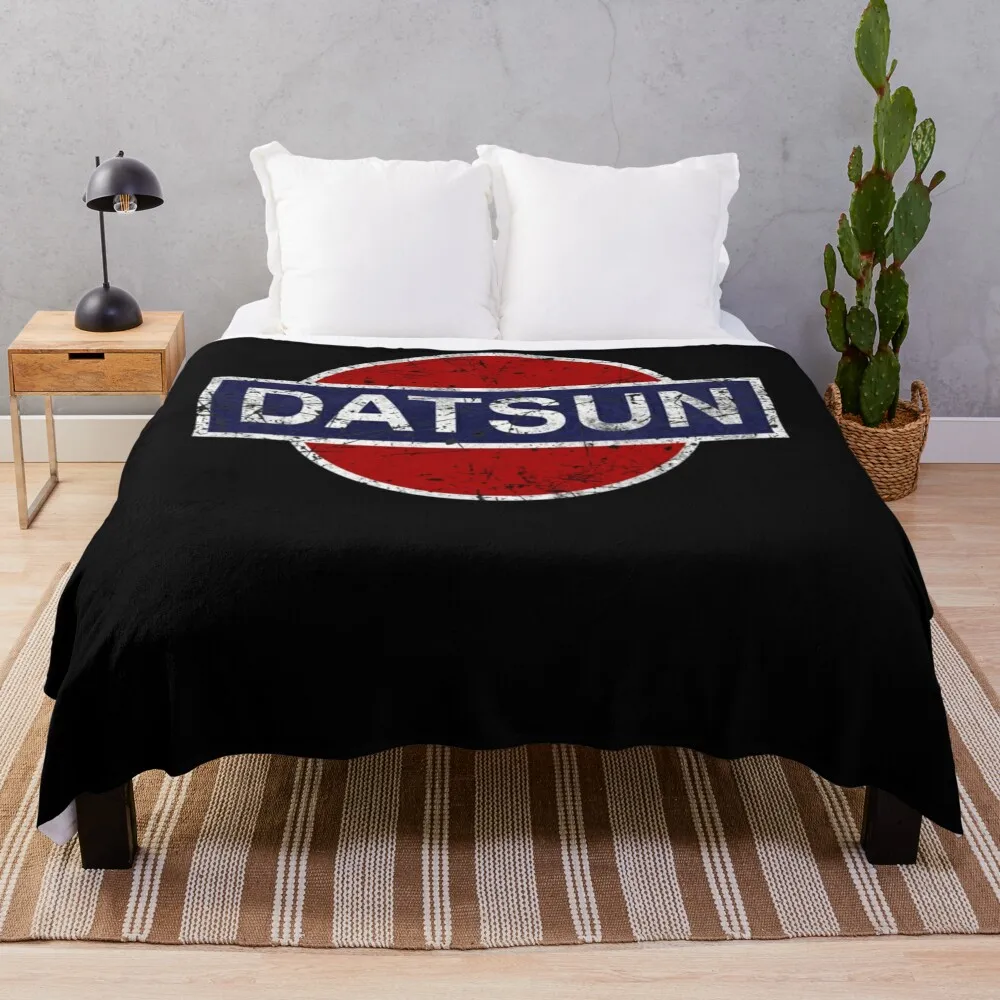 

Datsun Vintage Car Logo Throw Blanket Sofas For Baby Retros Warm Blankets