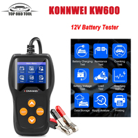 2024 KONNWEI KW600 12V Car Battery Tester 100 to 2000CCA 12 Volts Battery Tools for the Car Quick Cranking Charging Diagnostic