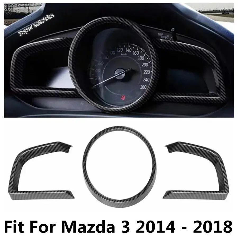 

Dashboard Instrument Panel Screen Display Frame Cover Trim For Mazda 3 AXELA Hatchback Sedan 2014 - 2018 Carbon Fiber Accessory