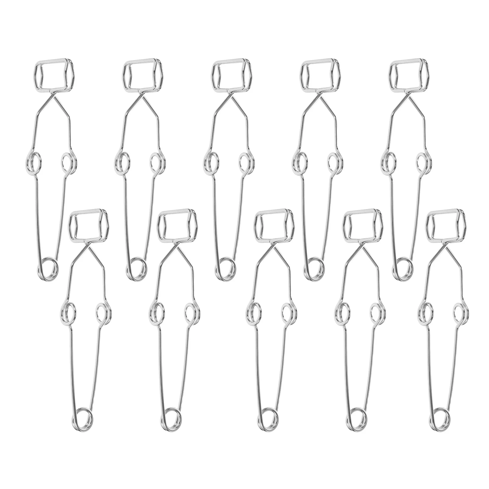 

10 Pcs Laboratory Tube Clamp Metal Holder Clip Beaker Clamps Finger Fixed