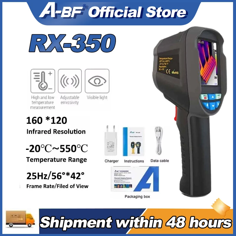 A-BF RX-350 Temperature Camera -20°C~550°C Detect Floor Heating Repair PCB Detection PC Software Analysis Camera