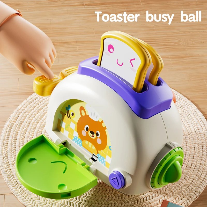 Baby Montessori Busy Board Sensory Busy Board Baby Practice Skills Activity Cube Wczesne edukacyjne zabawki podróżne dla małych dzieci 1-3 — zdjęcie 7
