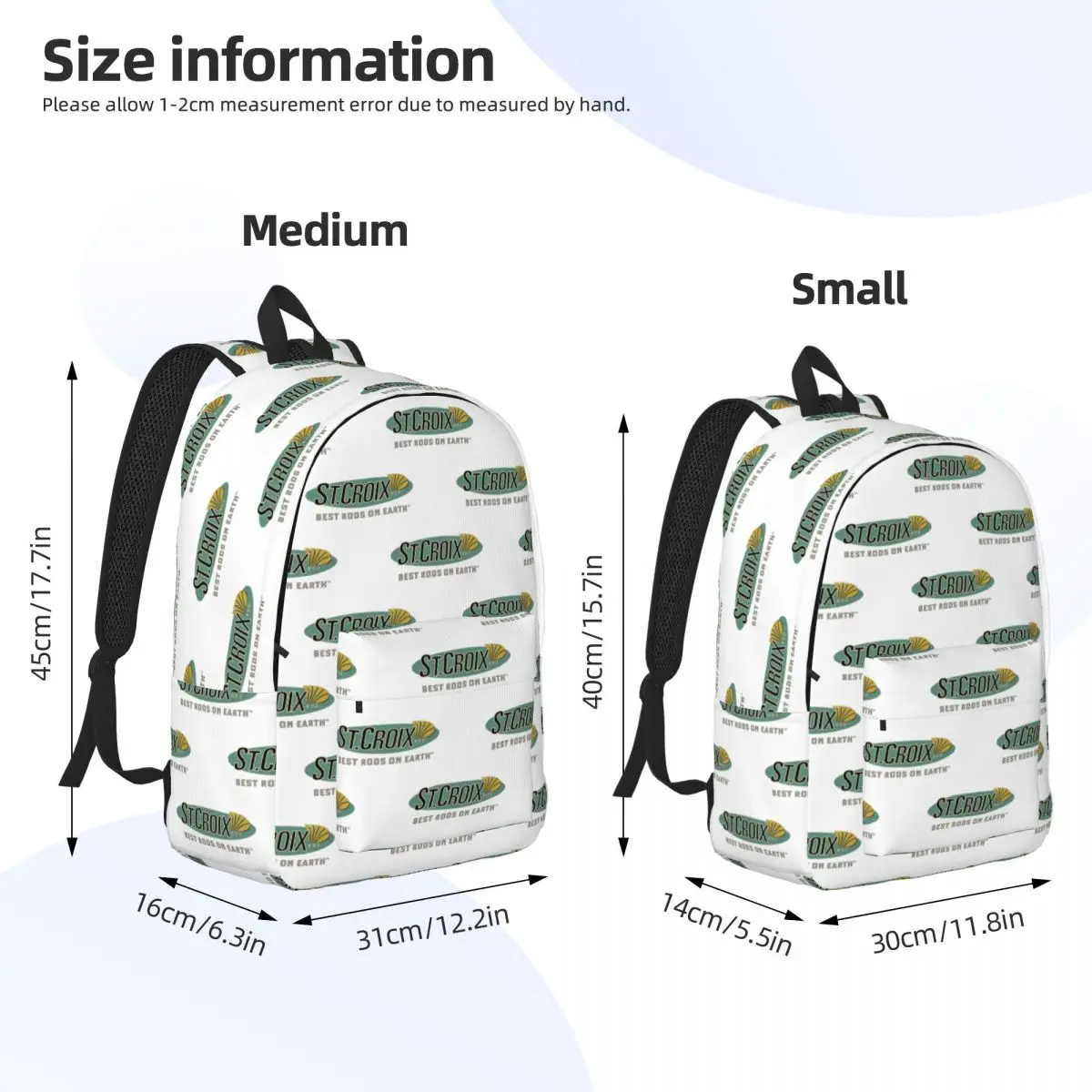 Life Love St Croix Merch Backpack Daypack Large Capacity Children BookBag School Bag Shoulder Bags for Men Women