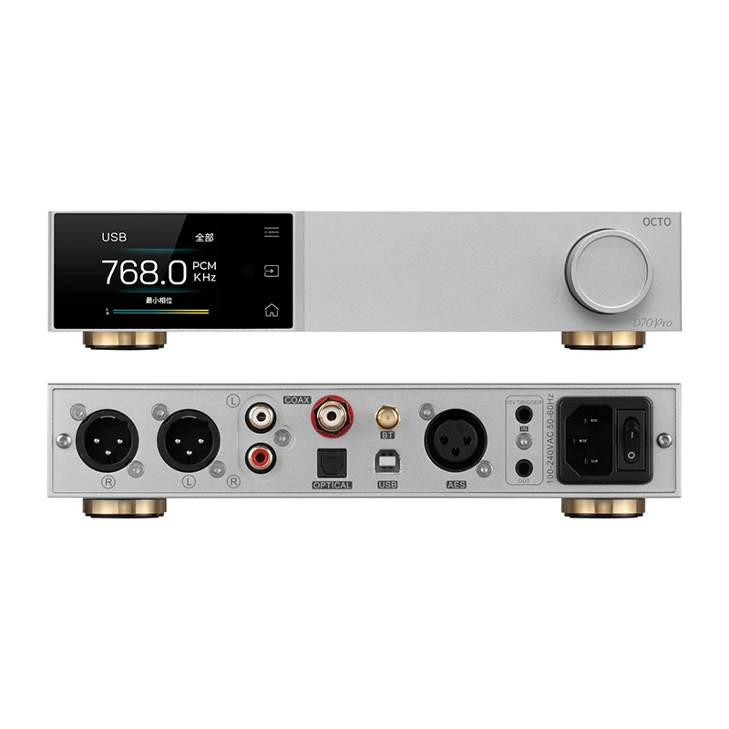 TOPPING D70Pro OCTO HIFI DAC 8x CS43198 DAC Chip Hi-res Wireless Audio Decoder XMOS XU316 Bluetooth 5.1 LDAC RCA/XRL Output