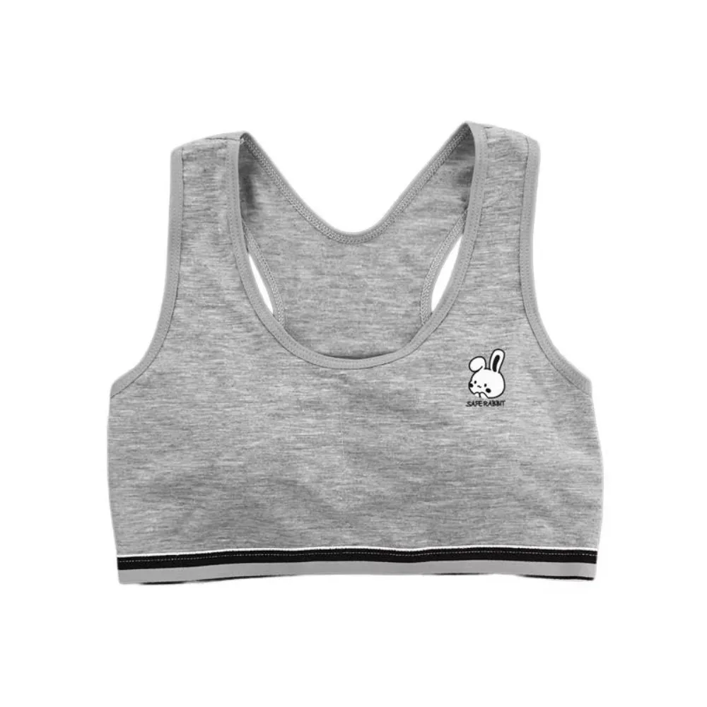 New Cotton Girls Bra Elastic Seamless Sport Bra Wire Free Breathable Student Underwear Teen Girls