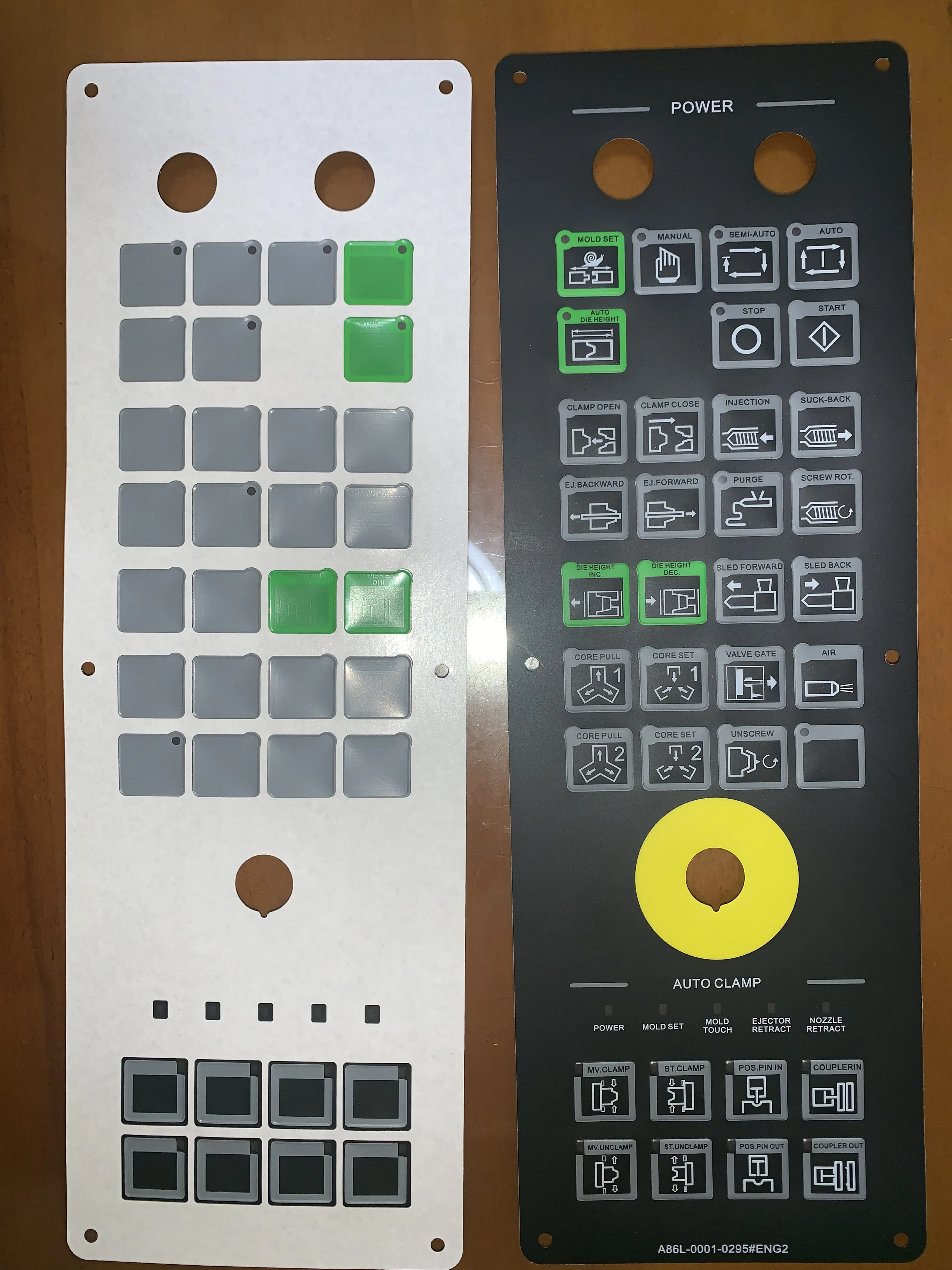 para Fanuc Máquina de Moldagem por Injeção Painel Máscara Acessórios A86l0001-0295 Operação Botão Painel Papel
