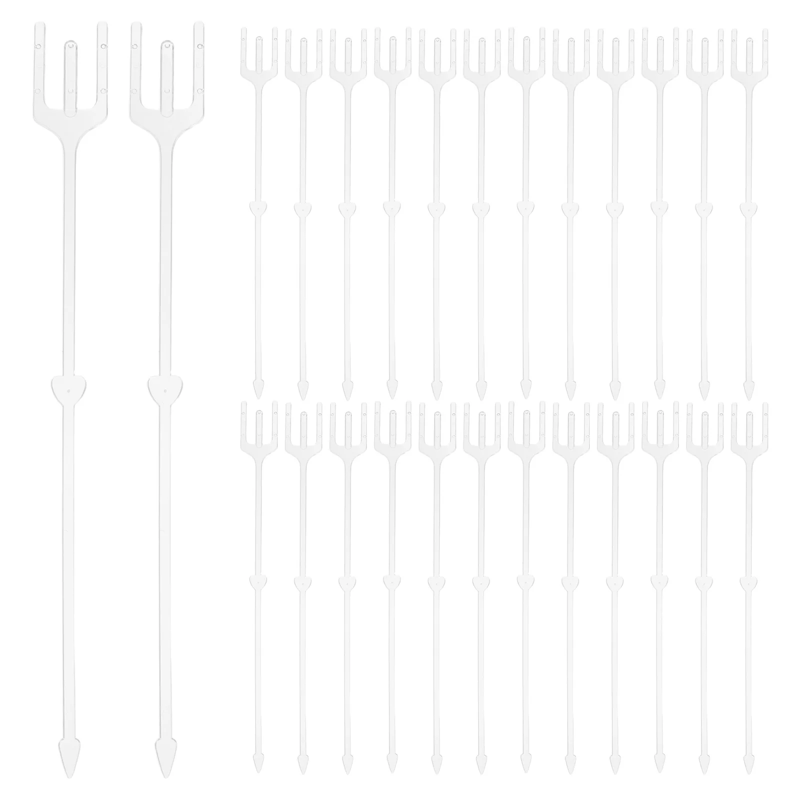 

80Pcs Floral Picks Plastic Straight Head Flower Card Holders for Wedding Birthday Party Event Decoration Photo Memo Clips