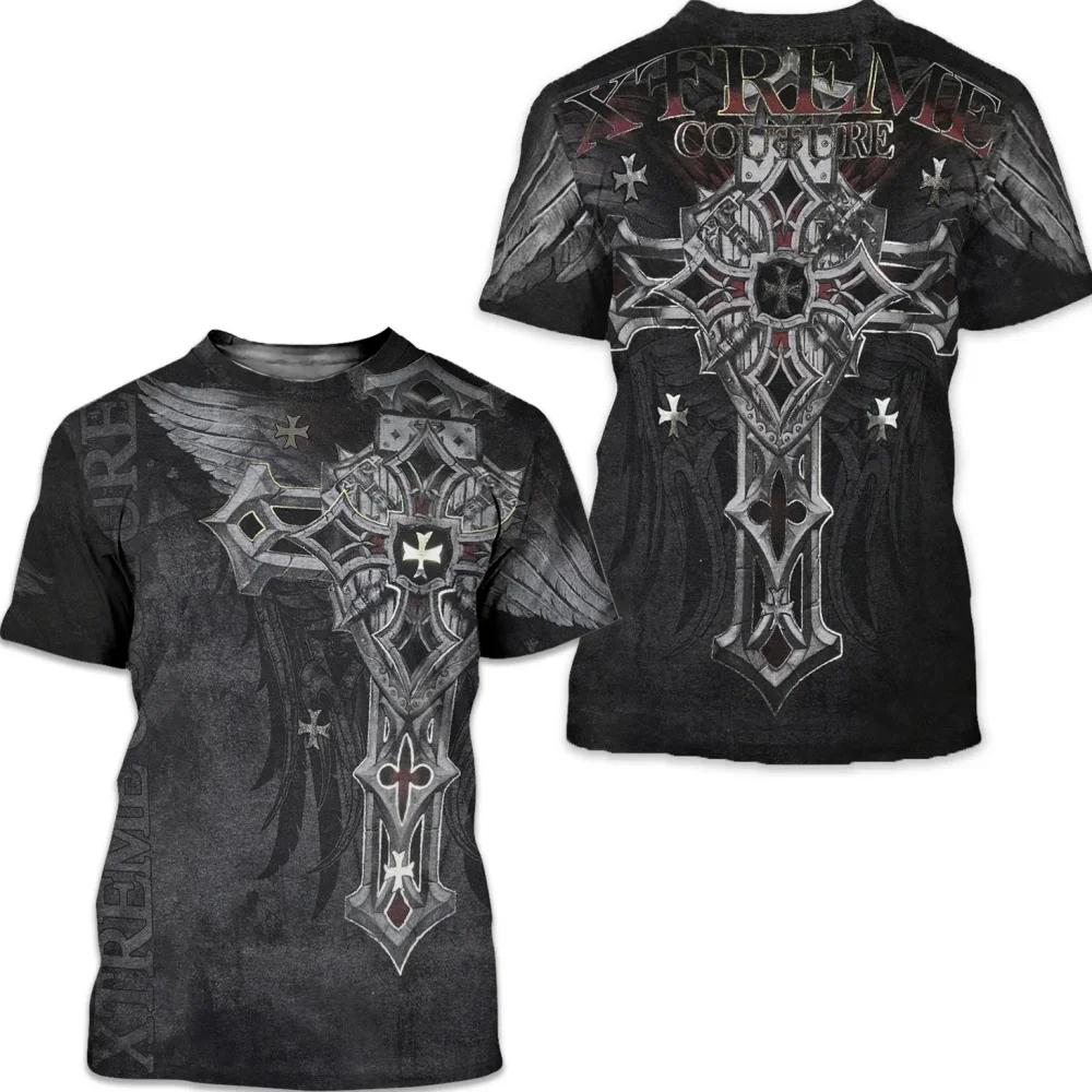 Archaic By Affliction Colisson 3d Printing Men O-neck T Shirt For Man Casual Short Sleeve Summer Y2k Clothing Anime Tees