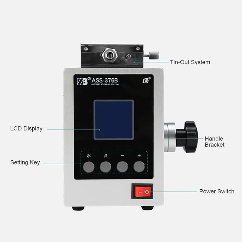 ASS-376A LCD Digital Display BGA SMD Soldering Station 150W Mobile Repair Tool Foot Type Automatic Feeding Soldering Machine