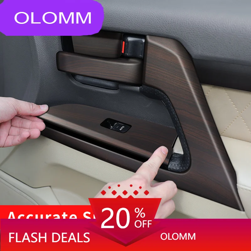 Car Door Decoration Stickers LC200 FJ200 Interior  Upgraded Accessories For 2008-2021 2020 Toyota Land Cruiser 200 Peach Wood