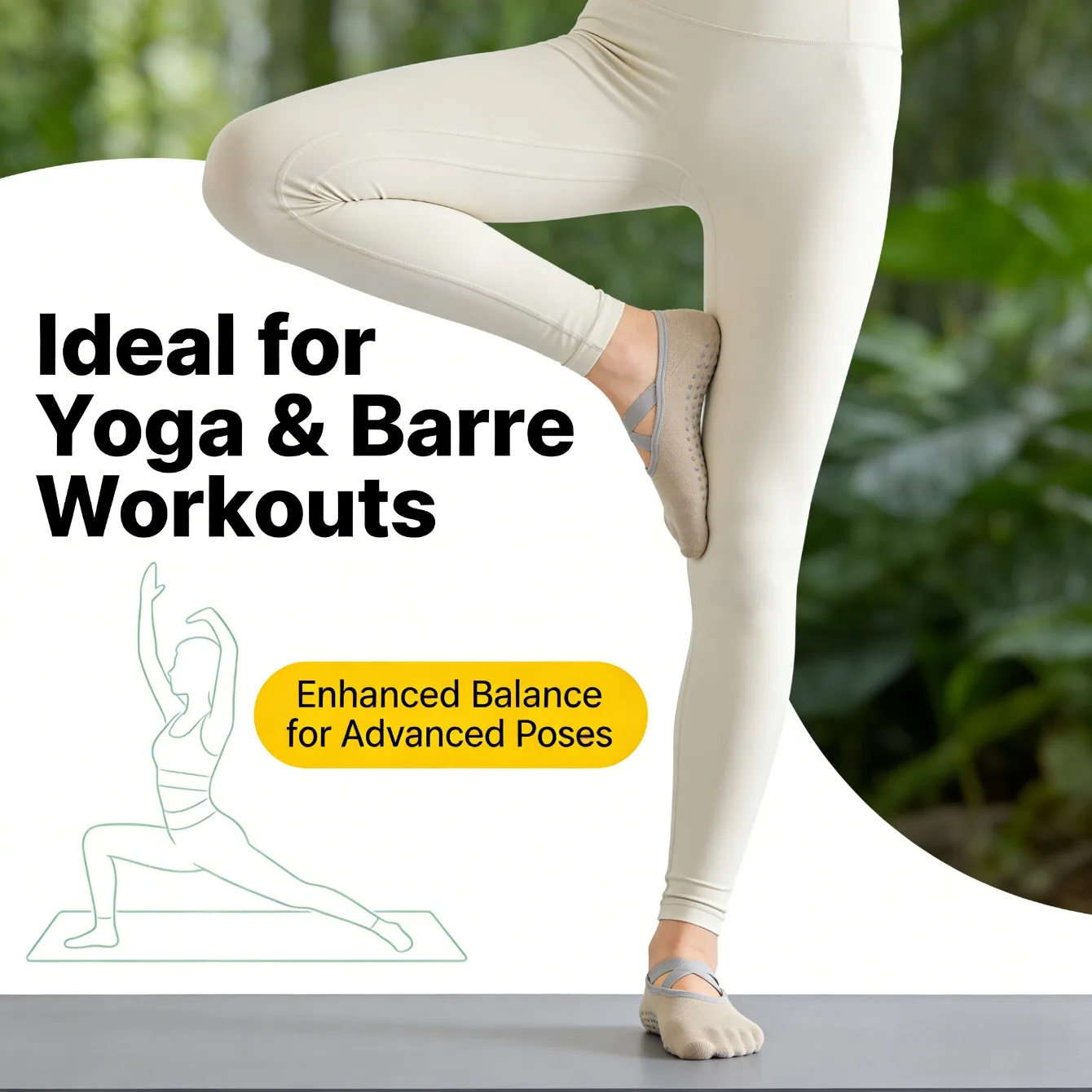 

Женские носки-лодочки с перекрестными ремешками, впитывающие влагу, нескользящие, невидимые, с низким вырезом, для йоги, для батута, танцев, пилатеса, фитнеса